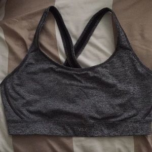 VSX dark gray sports bra